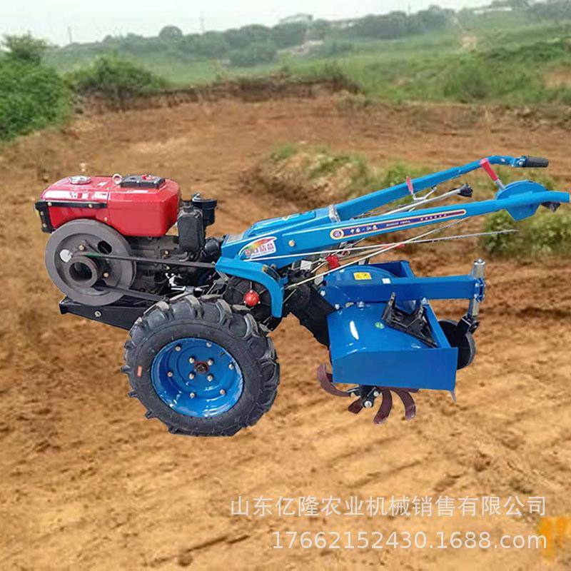 陕西家用YL-TLJ柴手扶耕田机山地丘陵旋耕碎视土机四驱油微耕机频