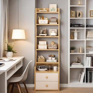 hu书架置物架落y地建议用多层客厅家柜子PIM储柜物窄缝小书柜靠墙