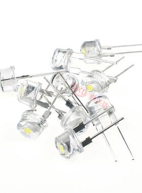 f8灯珠OUH8mm草帽l灯珠白发白蓝发红翠绿光直插式ed灯珠光二极黄