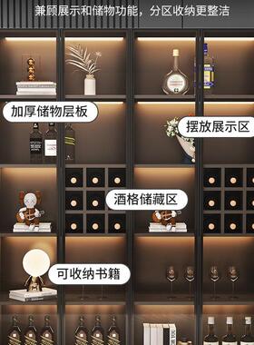 酒柜家用客厅物储墙一柜体2靠025新款现代RYN简约置物柜玻璃展示