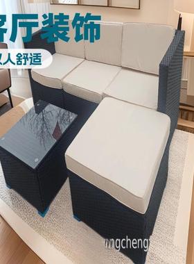 ll户宿外家具室外防水垒防晒藤编藤椅藤沙院70515发别墅子民阳光