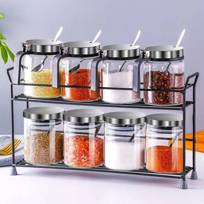 装盐罐单个带盖家用厨房料盒糖佐料8s8n4GEH玻防潮调料罐璃调味罐