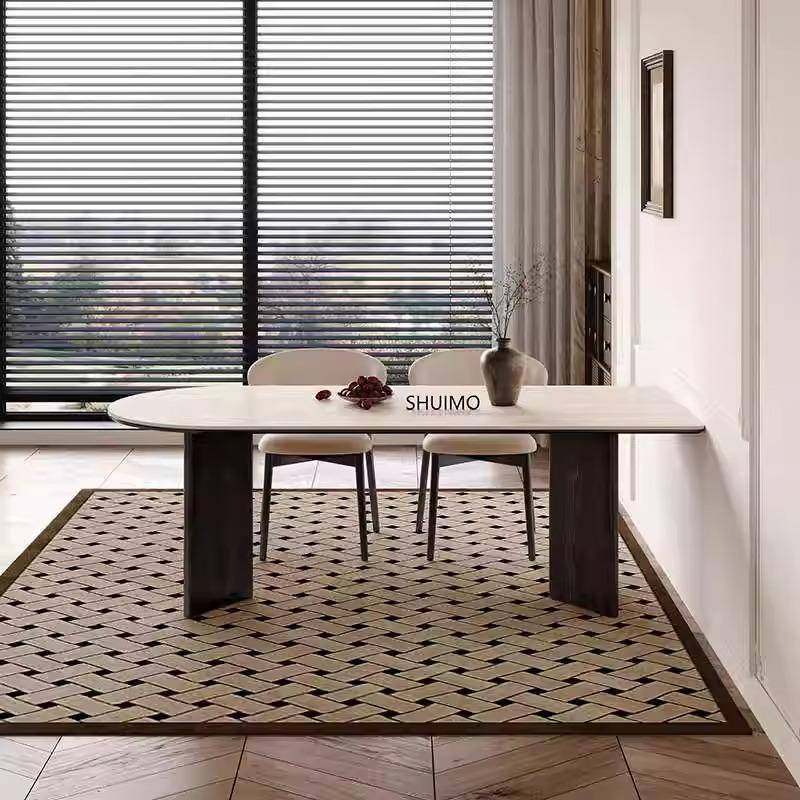 中691#古风利丰岩板洞石法式餐家用小户型轻奢桌半德圆方长形餐客,商业/办公家具,餐桌椅系列,淘宝优惠券,粉丝福利购,淘宝优惠卷