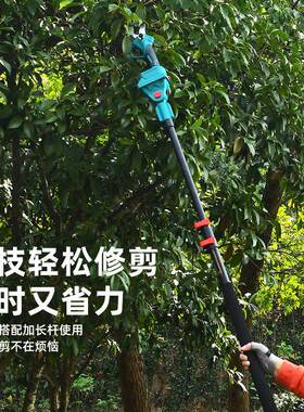 工厂高枝高杆剪锯园林工具伸缩杆修空锂枝杆电AEX剪电链锯三套装