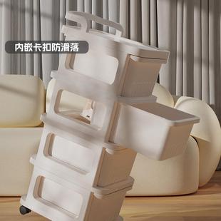 小移推车置物架多IXK层落收地可动收纳纳箱