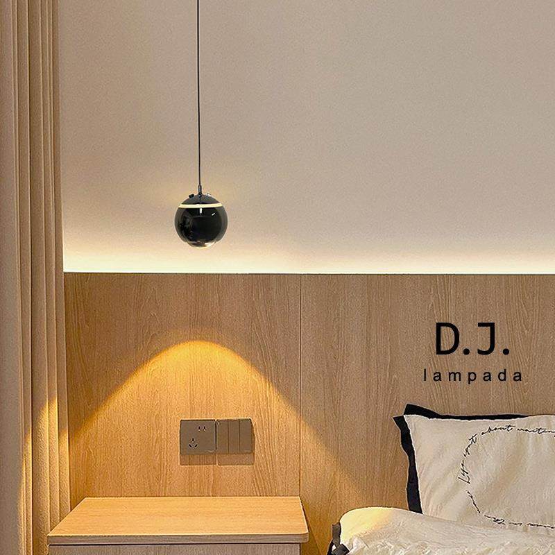 免接线充电床触头吊灯现代简约摸可升降线小吊灯免布卧室围247氛