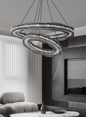 17239意式极简餐厅灯客灯台现代设计师款轻奢吊全铜环形厅酒店吧