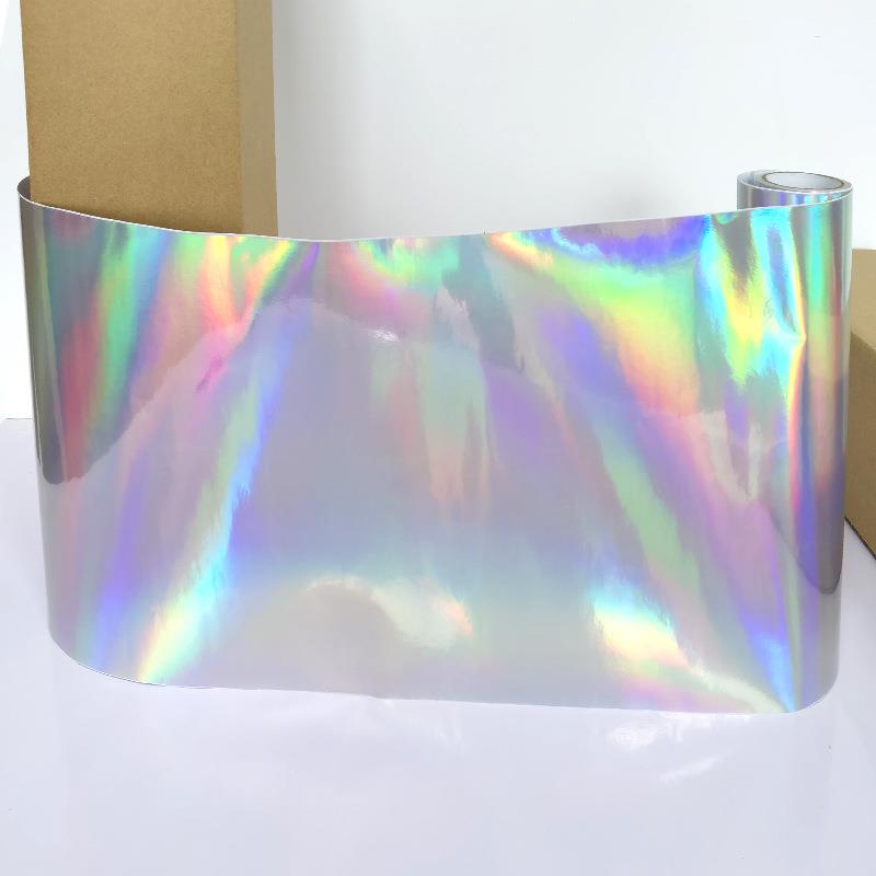 七不干胶自粘即时贴FUU可喷绘彩镭射膜广告高粘七彩刻字贴纸