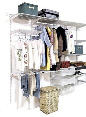 衣帽式间衣柜环保零甲入醛放墙上简易步衣帽开间柜子组DDO合金属