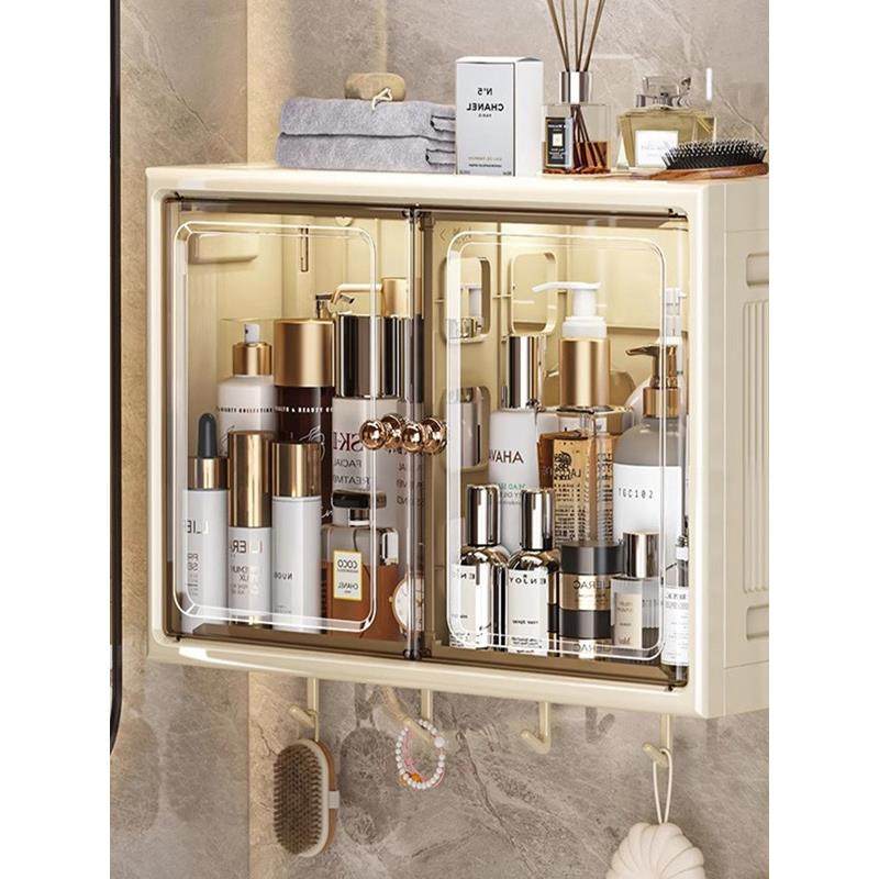 多功能浴室壁挂收纳箱马桶上方柜子免打孔卫生间纸巾化妆品置物架