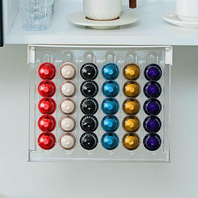 壁挂式胶囊咖啡收纳层架Nespresso雀巢免打孔整体橱柜抽屉式茶包