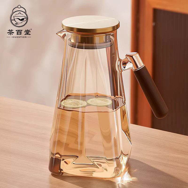 冷水壶2L玻璃耐高温夏天储水凉水壶凉白开果汁大容量家用客厅扎壶