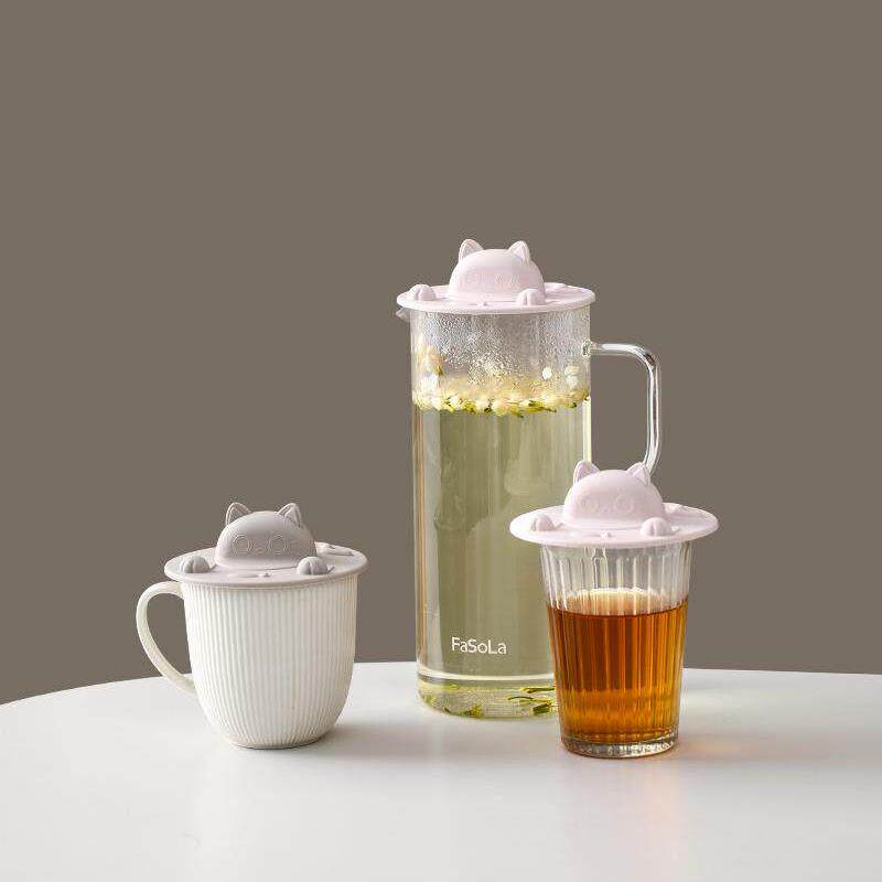 日本硅胶杯盖防漏陶瓷马克杯盖子圆形水杯配件防尘通用万能茶杯盖