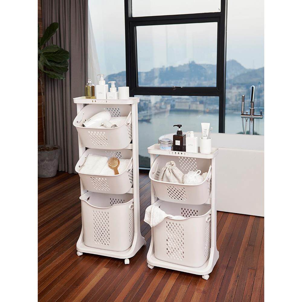 脏衣服收纳筐置物架北欧家用收纳神器洗衣篓分层卫生间脏衣篮