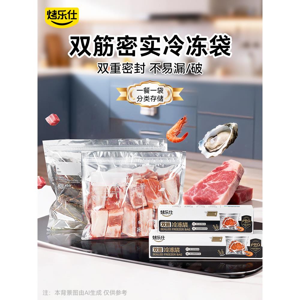 冷冻密封袋家用食品级冰箱冻肉专用收纳封口分装加厚冷冻袋