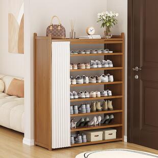 鞋架楠带防尘罩简约防见详情尘鞋柜体一柜多户层竹鞋架家用门口鞋