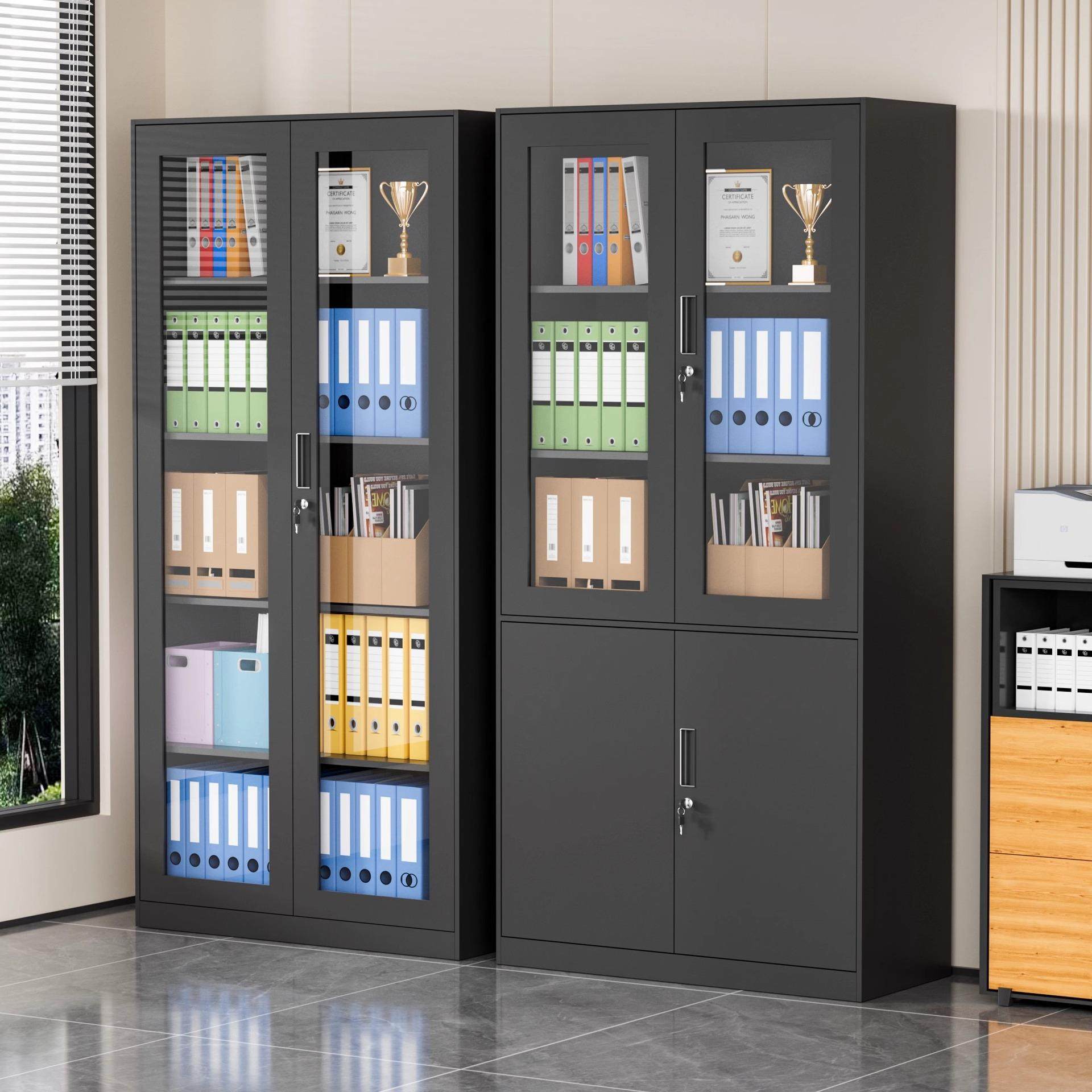 高档黑色文件柜办公室资料柜财务凭证柜员工更衣柜带锁铁皮储物柜,商业/办公家具,办公储物柜,淘宝优惠券,粉丝福利购,淘宝优惠卷