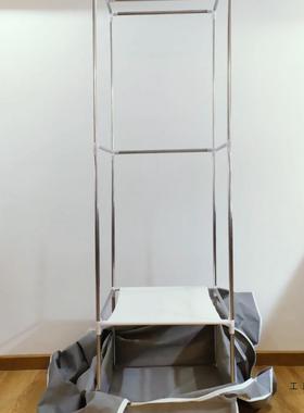 衣柜简易衣柜艺组单人装宿舍出租房家用加固架结实JWD耐用钢布小