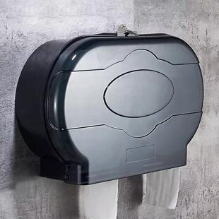 酒店生间大卷纸巾巾架双卫大卷纸63438壁挂式盒卷纸架防水纸架