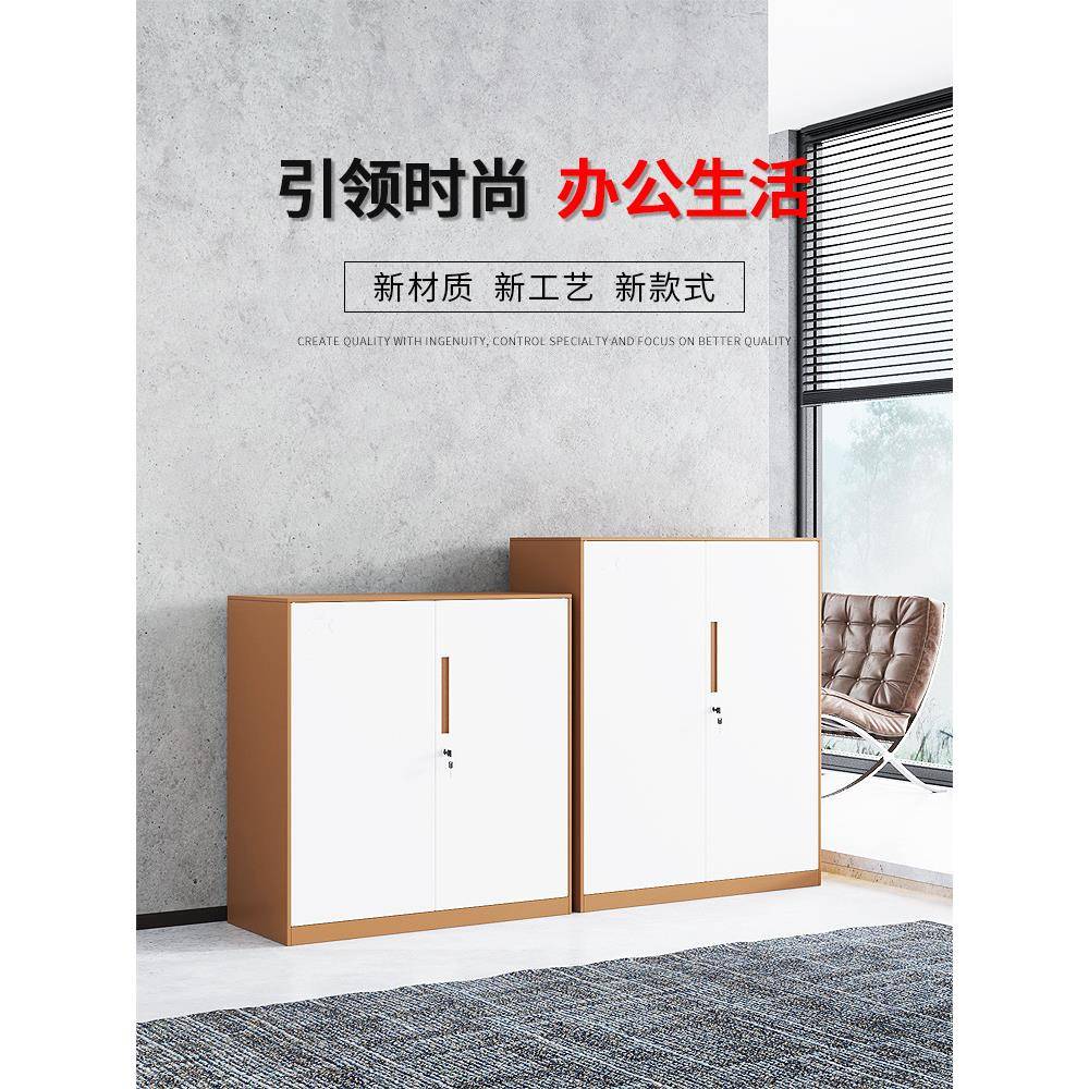 件柜铁文皮柜办室柜子带锁储物档案资料HY-001C柜抽公屉小柜柜子