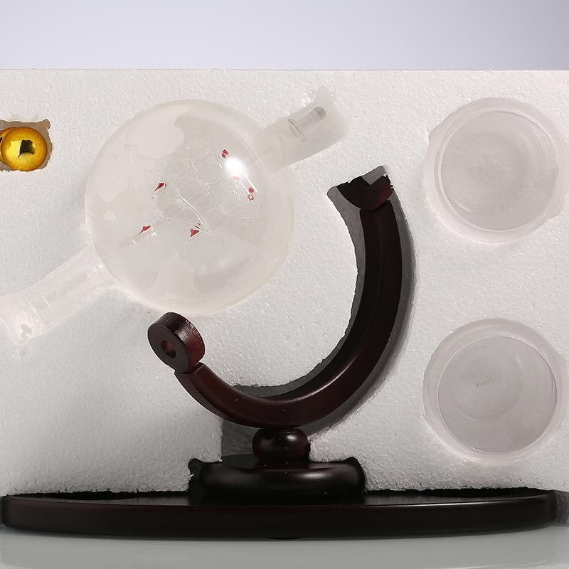 80硅0高硼玻璃地醒酒器套装工艺摆jq-003件客厅球酒柜装饰品球形
