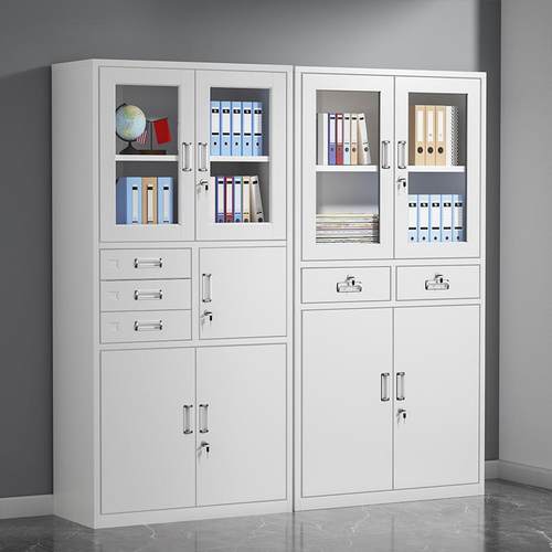 制柜办公件室SR-WJG铁皮钢柜文子资料柜档案柜带锁储物柜矮柜财务