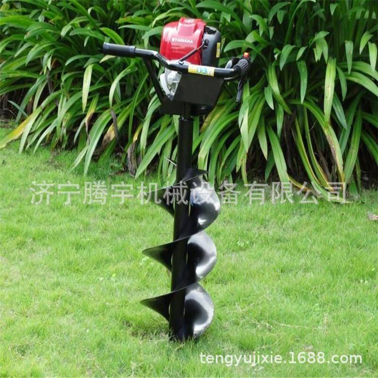 山东腾宇机械的坑型汽油种树挖坑VJS小机生手持产四冲程地钻机价