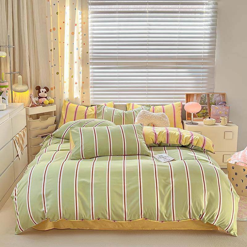 202床5OUL款列青春年华系水洗棉四件舒套家用品学生宿舍三件套柔