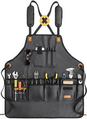 酷防帆布师工匠园匠艺工作服围K782裙烧烤水汽修机械师工具家用