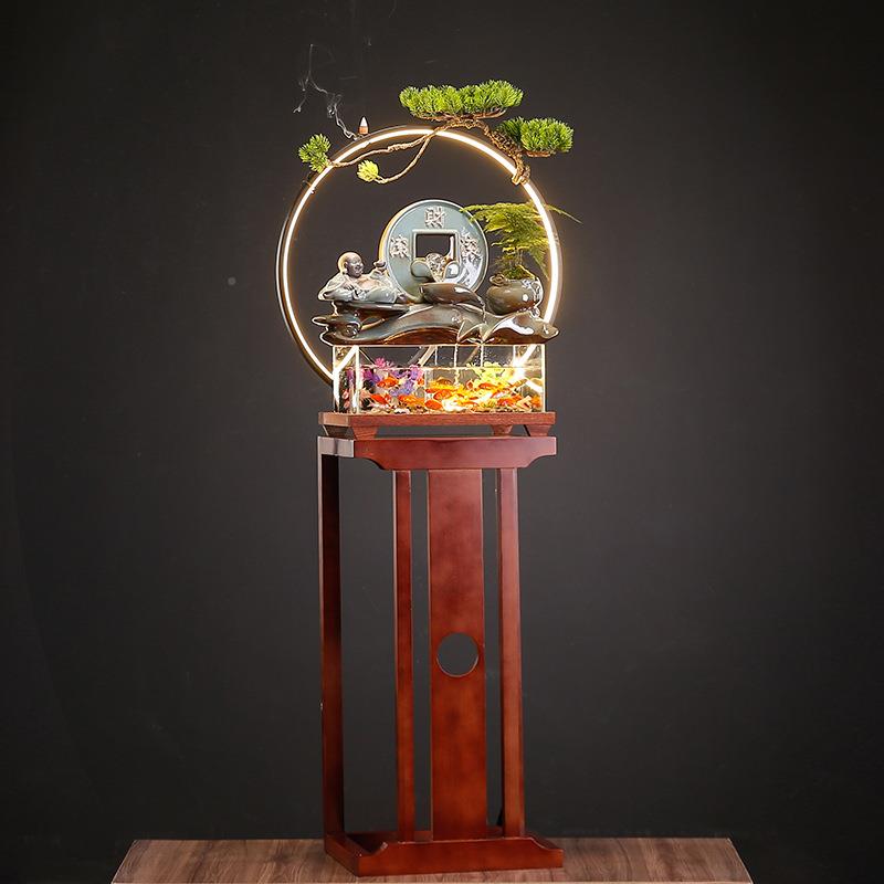 地流水生财喷泉室内XMV厅台花园庭院鱼池别墅造客落阳景景观家居