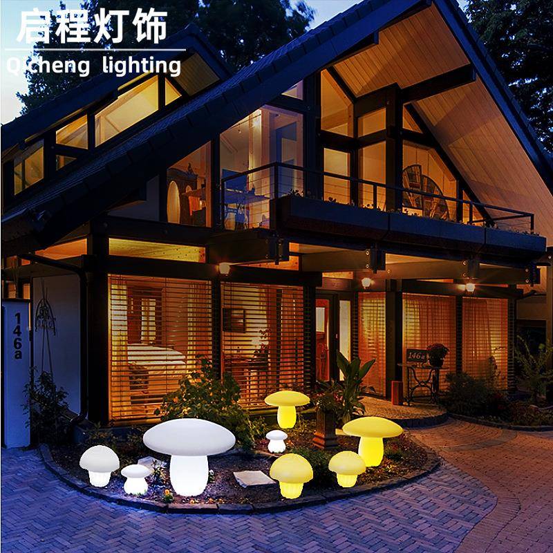 d发光阳能蘑菇灯户外防水民宿庭e院草坪灯花园太别墅A-023装l饰景