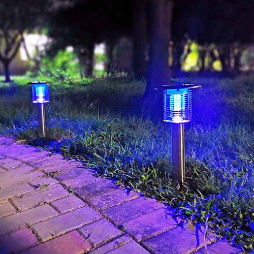 阳太能led灭蚊灯家庭院紫光蚊器户外防水草JR-389MW坪灯智能照用