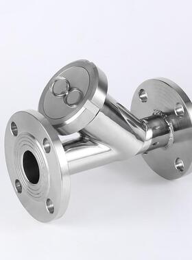 04不锈3钢密法兰Y型过过滤器Y型精滤器卫生法兰式Y级Y型过滤器固