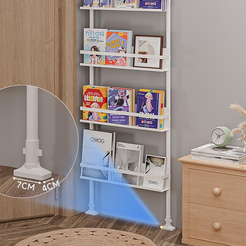 S588童书架门后儿窄置物架收自由组合顶天地宝宝书本绘本F77J8MJ7