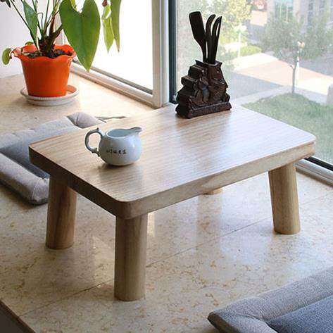 日式烧桐飘窗桌实木榻米茶几木窗榻018台床上方桌小茶几炕国几学