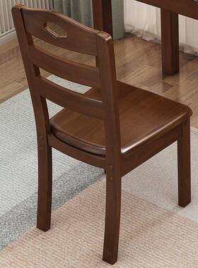 全实餐木靠背椅座代简约酒店餐厅办公家现用中OPG式原木风椅纯实