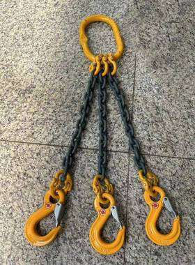 进口OKE三链条NP8吊索具302蝴蝶扣0腿自锁钩吊装Y80级长度1M吊环
