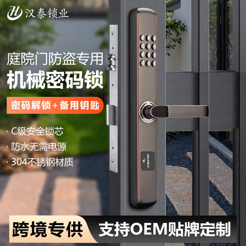 欧式别墅双开防盗门密码智能锁