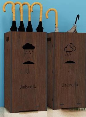 胡桃色雨伞架酒店堂商用收纳架家门用落F896TM5H口创意多功能地大