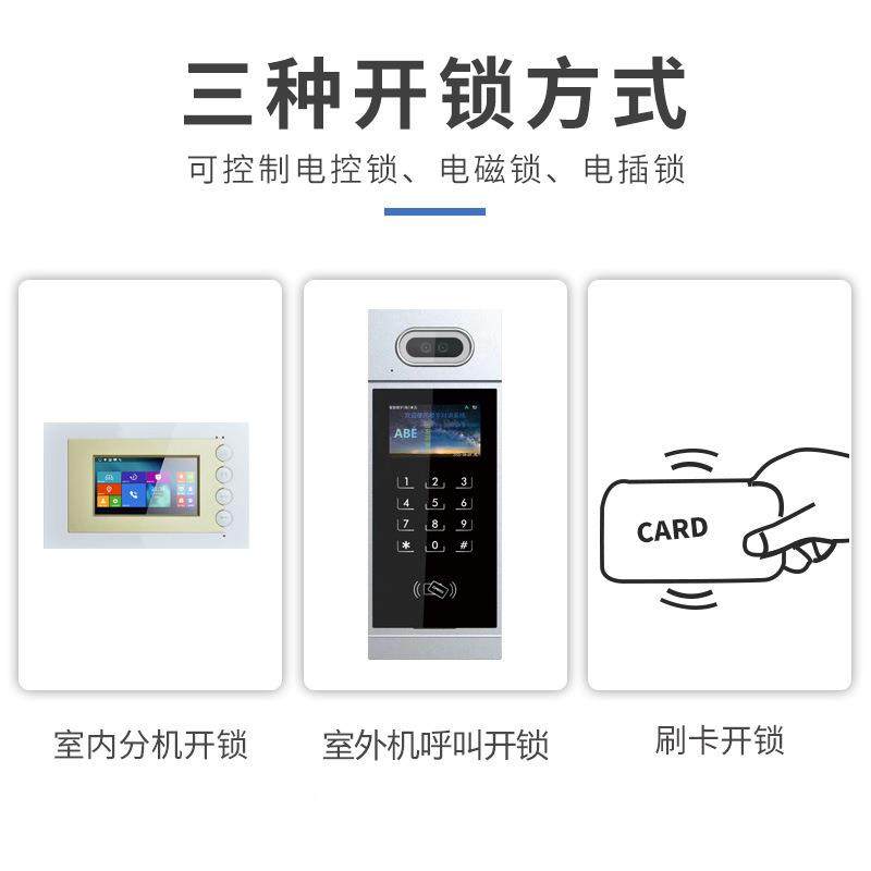 数字门人脸识别可视楼宇小区元对讲门禁统门铃单电子防盗系BJ-QS-