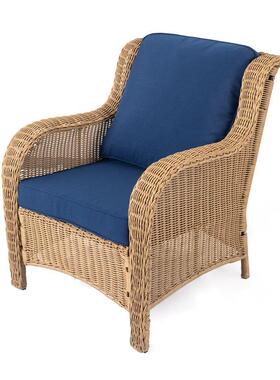 户外桌椅藤台休闲椅庭院露天仿藤三编椅茶茶桌靠ZRF-S背椅件套阳