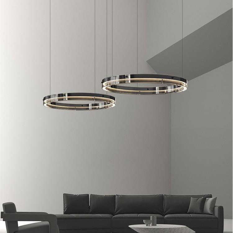 式极简7厅吊意灯客设计师现代室简约创意中山灯具餐厅卧灯智能调