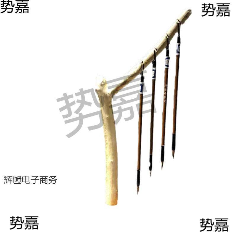 实木简约中式毛笔挂架