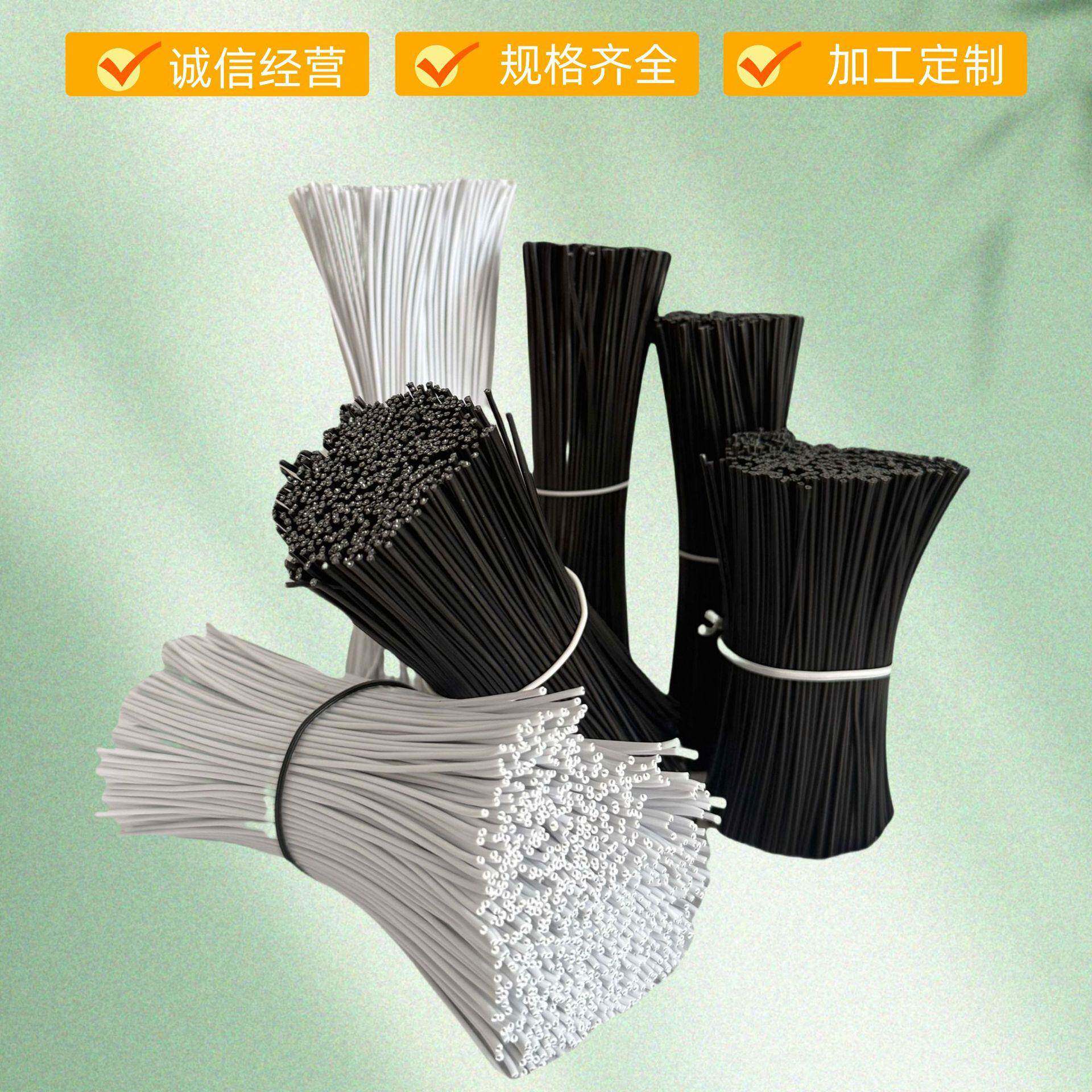 395电镀锌铁丝扎丝0.7mm葡萄园艺电线带包pvc包塑胶铁扎芯绑丝黑