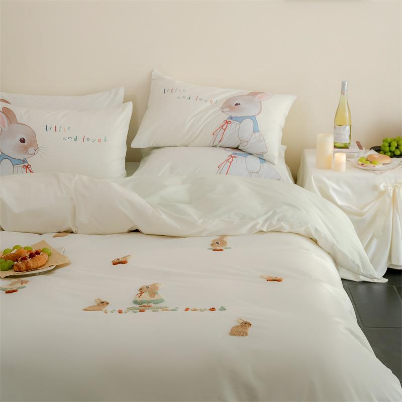 卡通风0FT-1010S全棉长绒.四件套童趣可棉爱毛巾绣被套纯棉18m床