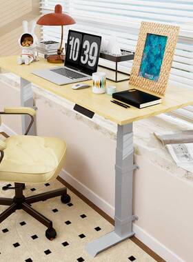 支伟博德528美PC10飘桌窗电动升降腿双电机三节桌架升降架桌腿办