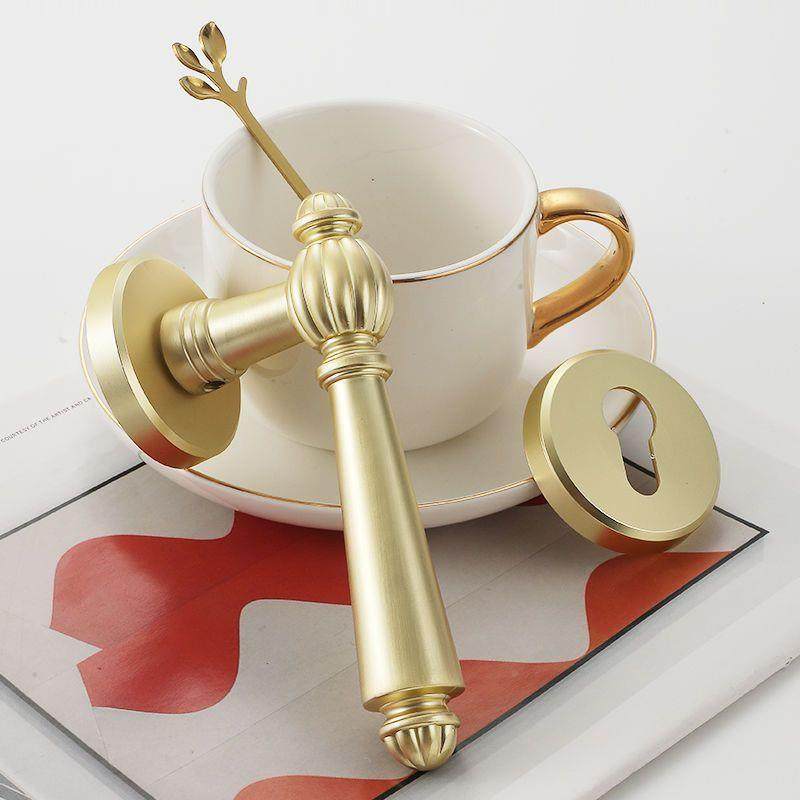 无品牌/金色哑拉丝磁吸静音古分体心室内南瓜卧室法光式门锁复全,基础建材,机械门锁,淘宝优惠券,粉丝福利购,淘宝优惠卷