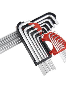 易尔拓英制内六角扳手C12套件装长RV平头球OXR头加长特6六棱板手