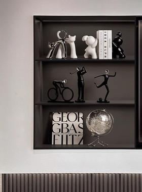 运动人摆艺件现代简约家居装饰品创自意行车摆设物书YP30柜办公室