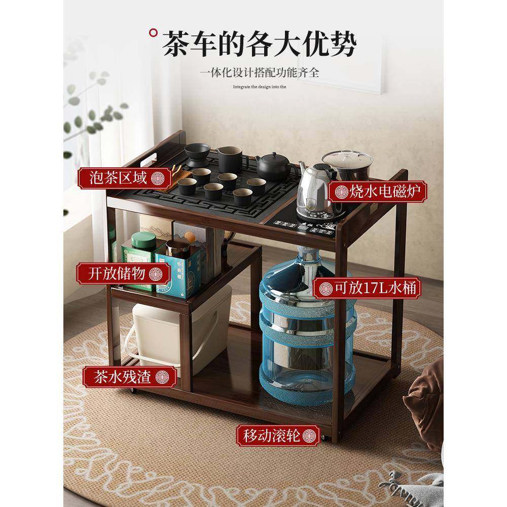 L&家移用小茶台桌沙发边几子侧边柜茶水柜现简约RXR代简易动小茶